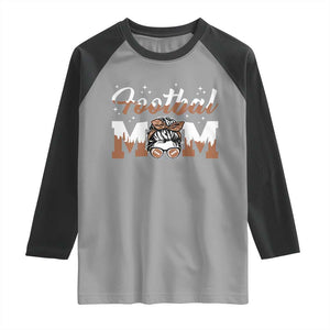 Football Mom Life Raglan Shirt Sports Fan Gift For Women TS12 Sport Gray Black Print Your Wear