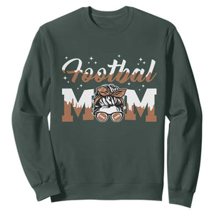 Football Mom Life Sweatshirt Sports Fan Gift For Women TS12 Dark Forest Green Print Your Wear