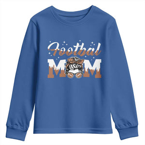 Football Mom Life Youth Sweatshirt Sports Fan Gift For Women TS12 Royal Blue Print Your Wear