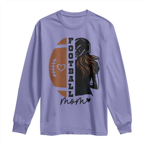 Proud Football Mom Long Sleeve Shirt Game Day Supporter Gift TS12 Violet Print Your Wear