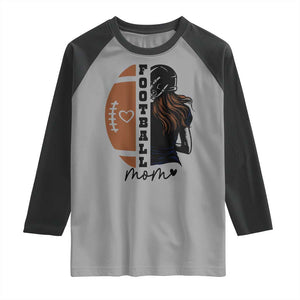 Proud Football Mom Raglan Shirt Game Day Supporter Gift TS12 Sport Gray Black Print Your Wear
