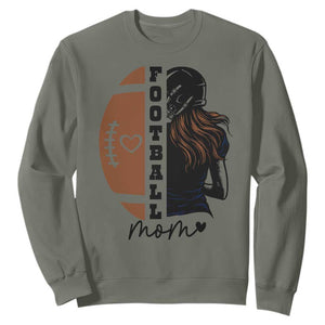 Proud Football Mom Sweatshirt Game Day Supporter Gift TS12 Military Green Print Your Wear