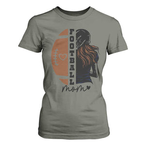 Proud Football Mom T Shirt For Women Game Day Supporter Gift TS12 Military Green Print Your Wear