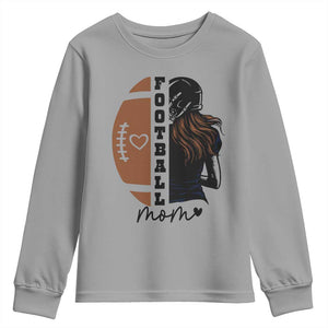 Proud Football Mom Youth Sweatshirt Game Day Supporter Gift TS12 Sport Gray Print Your Wear