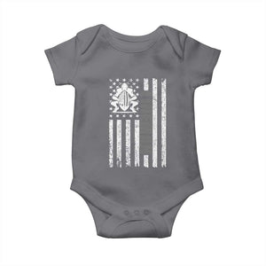 Proud Football Lineman Baby Onesie American Flag Sports Gift TS12 Charcoal Print Your Wear