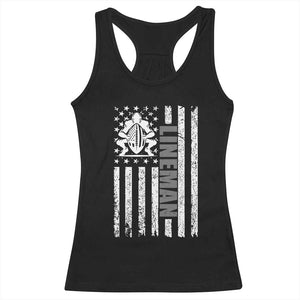 Proud Football Lineman Racerback Tank Top American Flag Sports Gift TS12 Black Print Your Wear