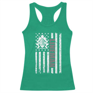 Proud Football Lineman Racerback Tank Top American Flag Sports Gift TS12 Irish Green Print Your Wear