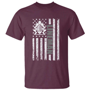 Proud Football Lineman T Shirt American Flag Sports Gift TS12 Maroon Print Your Wear