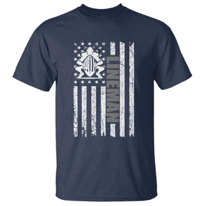 Proud Football Lineman T Shirt American Flag Sports Gift TS12 Navy Print Your Wear
