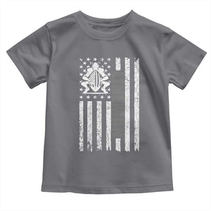 Proud Football Lineman Toddler T Shirt American Flag Sports Gift TS12 Charcoal Print Your Wear