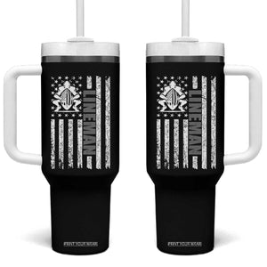 Proud Football Lineman Tumbler With Handle American Flag Sports Gift TS12 One Size: 40 oz Black Print Your Wear