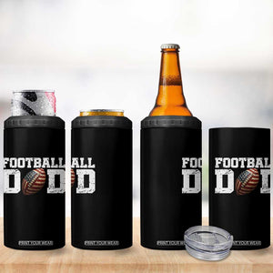 Football Dad 4 in 1 Can Cooler Tumbler Sports Fan Gift For Men TS12 Print Your Wear