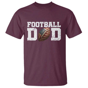 Football Dad T Shirt Sports Fan Gift For Men TS12 Maroon Print Your Wear