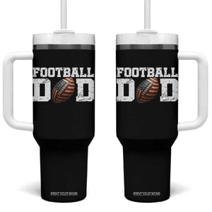 Football Dad Tumbler With Handle Sports Fan Gift For Men TS12 One Size: 40 oz Black Print Your Wear
