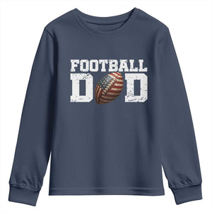 Football Dad Youth Sweatshirt Sports Fan Gift For Men TS12 Navy Print Your Wear