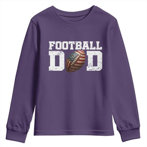 Football Dad Youth Sweatshirt Sports Fan Gift For Men TS12 Purple Print Your Wear