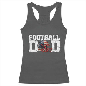 Proud Football Dad Racerback Tank Top Funny Sports Fan Gift TS12 Dark Heather Print Your Wear