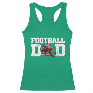 Proud Football Dad Racerback Tank Top Funny Sports Fan Gift TS12 Irish Green Print Your Wear