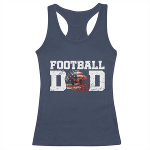 Proud Football Dad Racerback Tank Top Funny Sports Fan Gift TS12 Navy Print Your Wear
