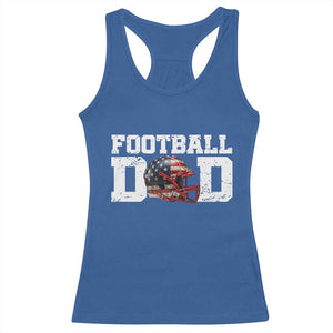 Proud Football Dad Racerback Tank Top Funny Sports Fan Gift TS12 Royal Blue Print Your Wear