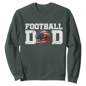 Proud Football Dad Sweatshirt Funny Sports Fan Gift TS12 Dark Forest Green Print Your Wear