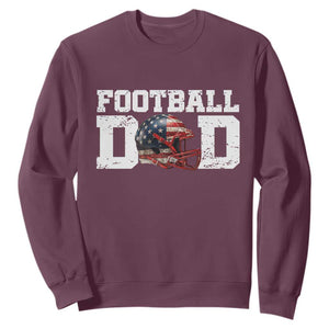 Proud Football Dad Sweatshirt Funny Sports Fan Gift TS12 Maroon Print Your Wear