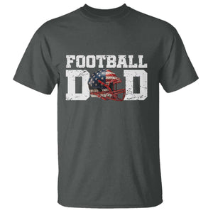 Proud Football Dad T Shirt Funny Sports Fan Gift TS12 Dark Heather Print Your Wear