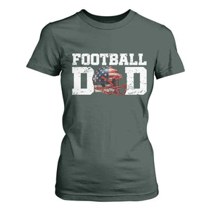 Proud Football Dad T Shirt For Women Funny Sports Fan Gift TS12 Dark Forest Green Print Your Wear