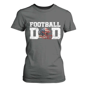 Proud Football Dad T Shirt For Women Funny Sports Fan Gift TS12 Dark Heather Print Your Wear