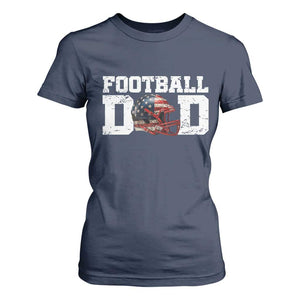 Proud Football Dad T Shirt For Women Funny Sports Fan Gift TS12 Navy Print Your Wear