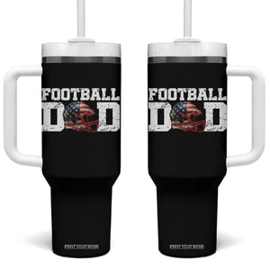 Proud Football Dad Tumbler With Handle Funny Sports Fan Gift TS12 One Size: 40 oz Black Print Your Wear