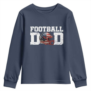 Proud Football Dad Youth Sweatshirt Funny Sports Fan Gift TS12 Navy Print Your Wear