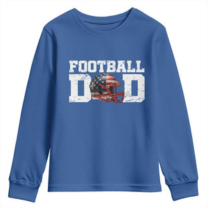 Proud Football Dad Youth Sweatshirt Funny Sports Fan Gift TS12 Royal Blue Print Your Wear