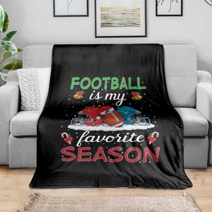 Football Is My Favorite Season Throw Blanket Christmas Holiday Sports Gift TS12 Print Your Wear