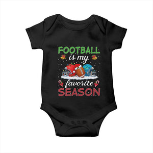 Football Is My Favorite Season Baby Onesie Christmas Holiday Sports Gift TS12 Black Print Your Wear