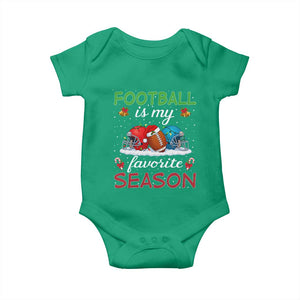 Football Is My Favorite Season Baby Onesie Christmas Holiday Sports Gift TS12 Irish Green Print Your Wear