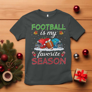 Football Is My Favorite Season T Shirt Christmas Holiday Sports Gift TS12 Dark Heather Print Your Wear