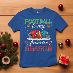 Football Is My Favorite Season T Shirt Christmas Holiday Sports Gift TS12 Royal Blue Print Your Wear