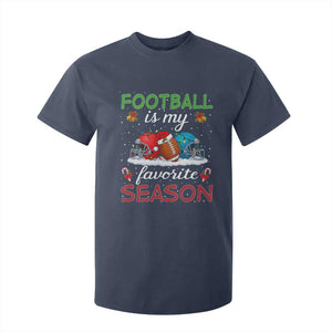 Football Is My Favorite Season T Shirt For Kid Christmas Holiday Sports Gift TS12 Navy Print Your Wear