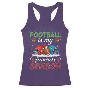 Football Is My Favorite Season Racerback Tank Top Christmas Holiday Sports Gift TS12 Purple Print Your Wear