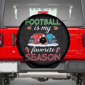 Football Is My Favorite Season Spare Tire Cover Christmas Holiday Sports Gift TS12 Black Print Your Wear