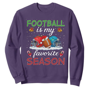 Football Is My Favorite Season Sweatshirt Christmas Holiday Sports Gift TS12 Purple Print Your Wear