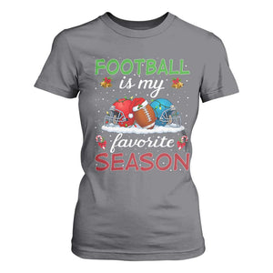 Football Is My Favorite Season T Shirt For Women Christmas Holiday Sports Gift TS12 Charcoal Print Your Wear