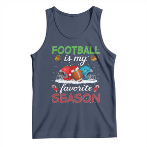 Football Is My Favorite Season Tank Top Christmas Holiday Sports Gift TS12 Navy Print Your Wear