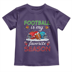 Football Is My Favorite Season Toddler T Shirt Christmas Holiday Sports Gift TS12 Purple Print Your Wear