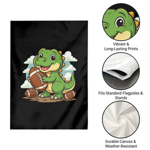 Cute Dinosaur Playing Football Garden Flag Funny Kids Gift TS12 Print Your Wear