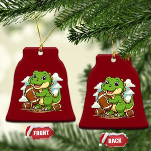 Cute Dinosaur Playing Football Ceramic Ornament Funny Kids Gift TS12 Print Your Wear