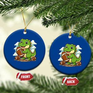 Cute Dinosaur Playing Football Ceramic Ornament Funny Kids Gift TS12 1pc Blue Print Your Wear