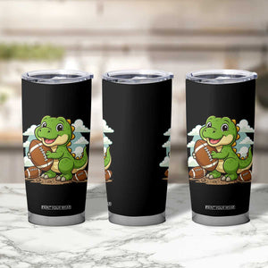 Cute Dinosaur Playing Football Tumbler Cup Funny Kids Gift TS12 Print Your Wear