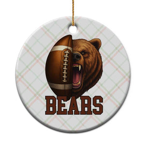 Fear The Bear Football Ceramic Ornament Game Day Sports Fan Gift TS12 1pc Christmas Plaid Print Your Wear